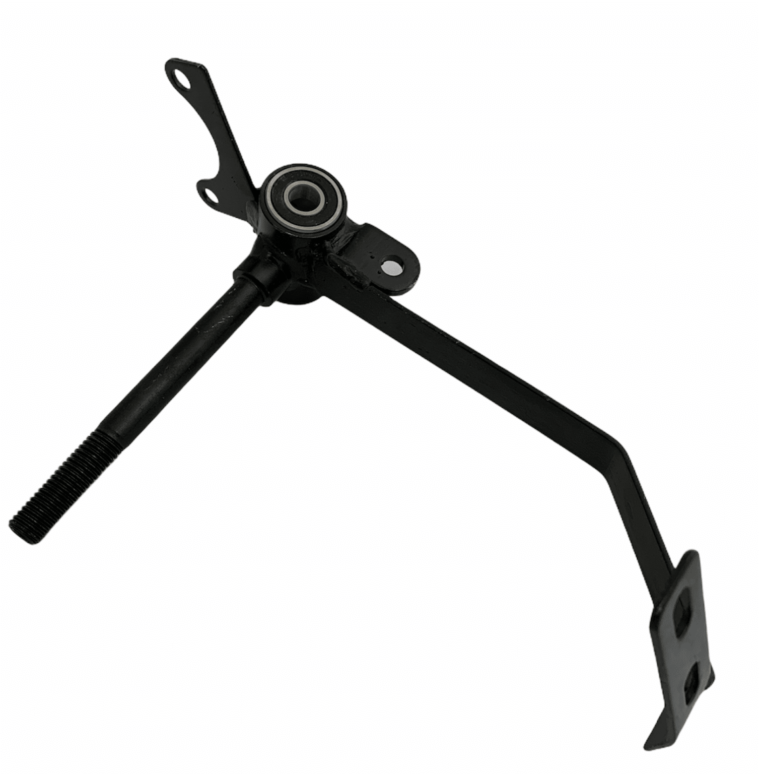 a black metal object with a bearing
