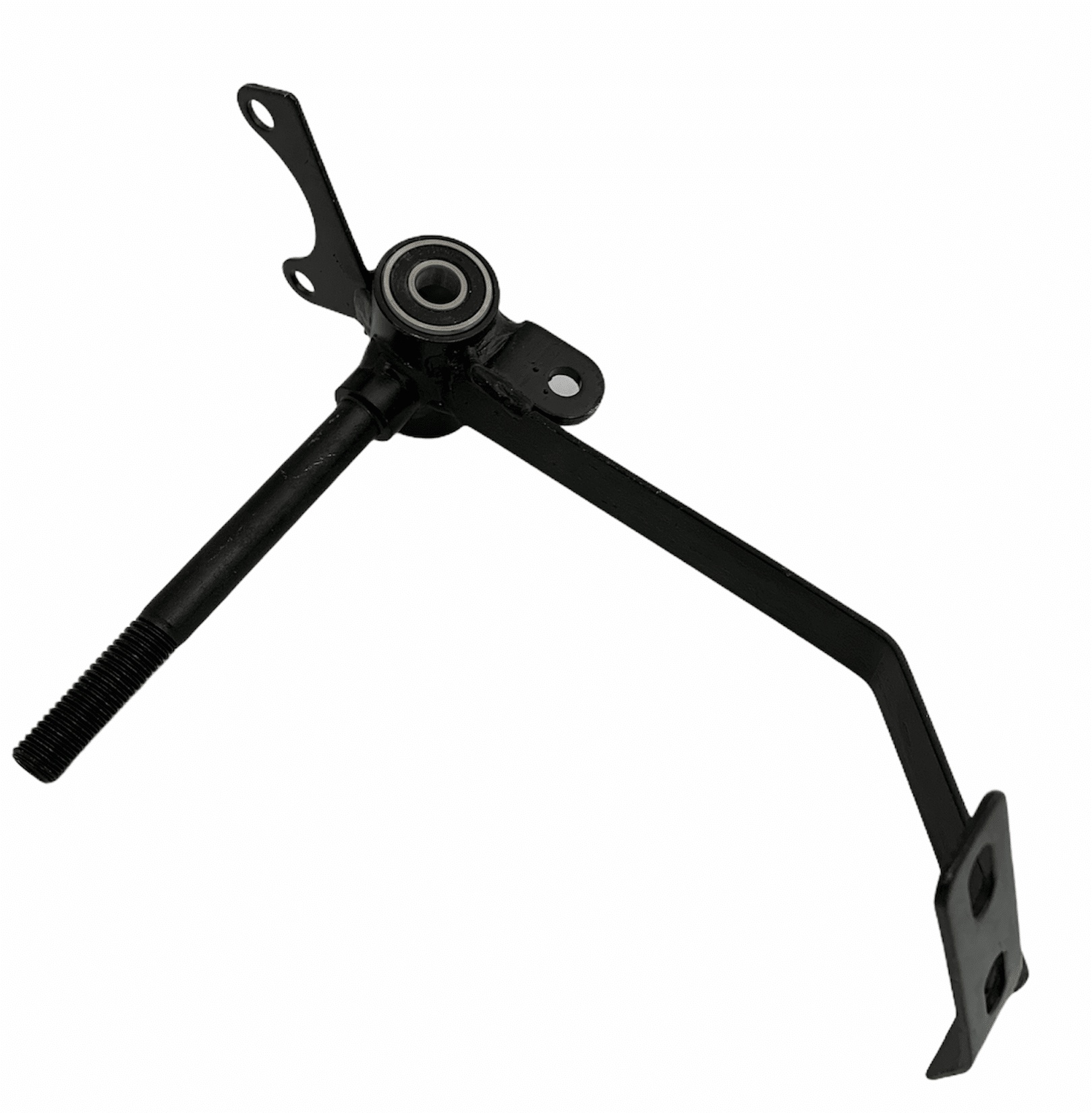 a black metal object with a bearing